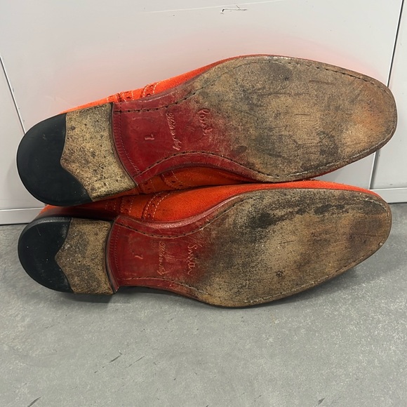 USED Paul Smith orange suede dip-dyed brogues Size 7 UK - Picture 5 of 16
